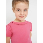 Camiseta M/C Bordado Calado Mayoral