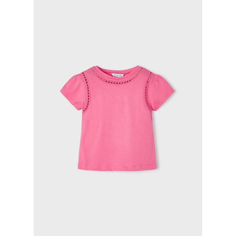Camiseta M/C Bordado Calado Mayoral