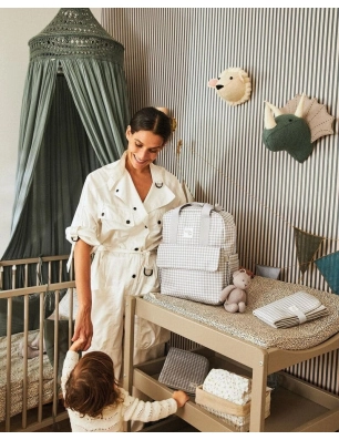 Libro de Nacimiento I Love Vichy de Walking Mum Gris