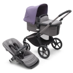 Cochecito 2 piezas Bugaboo Fox 5 Grafito / Gris Melange - Astro Purple
