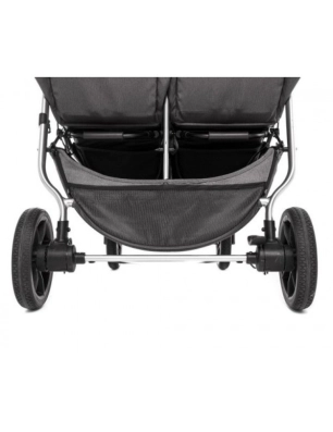 Cochecito Gemelar Easy Twin 4 de Baby Monsters Silver / Negro