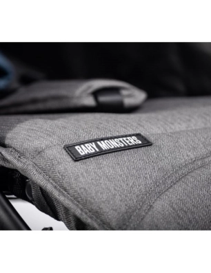 Cochecito Gemelar Easy Twin 4 de Baby Monsters Silver / Negro