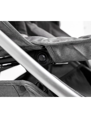 Cochecito Gemelar Easy Twin 4 de Baby Monsters Silver / Negro