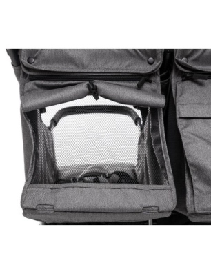 Cochecito Gemelar Easy Twin 4 de Baby Monsters Silver / Negro