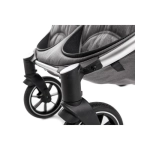 Cochecito Gemelar Easy Twin 4 de Baby Monsters Silver / Negro