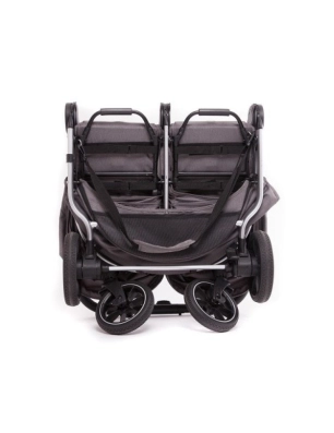 Cochecito Gemelar Easy Twin 4 de Baby Monsters Silver / Negro