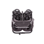 Cochecito Gemelar Easy Twin 4 de Baby Monsters Silver / Negro