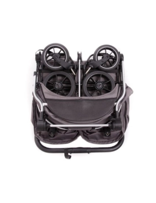 Cochecito Gemelar Easy Twin 4 de Baby Monsters Silver / Negro