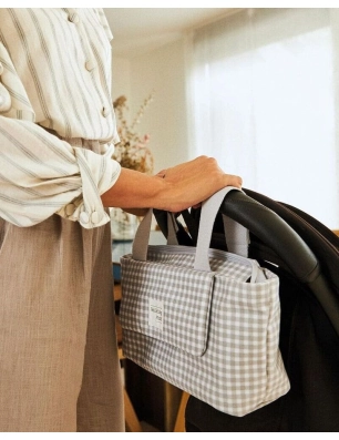 Bolso Organizador I Love Vichy de Walking Mum Gris