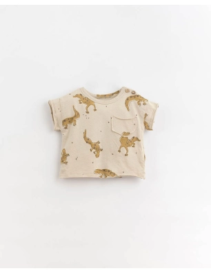 Camiseta Algodón Orgánico y Lino Estampada Play Up Arena