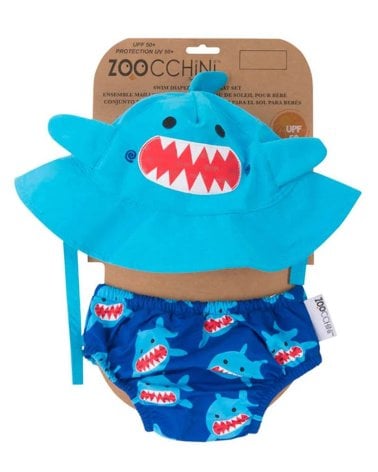 Bañador Pañal con Sombrero de Zoocchini Tiburón