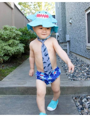 Bañador Pañal con Sombrero de Zoocchini Tiburón