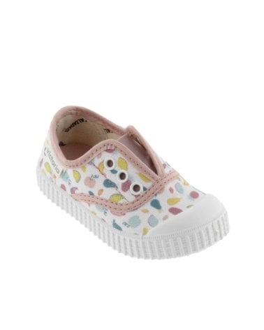 Zapatilla Inglesa Elástico Lona & Print de Victoria Nude