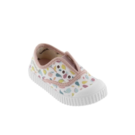 Zapatilla Inglesa Elástico Lona & Print de Victoria Nude