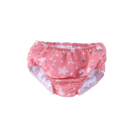 Bañador Pañal Flowers con Volante Monnëka