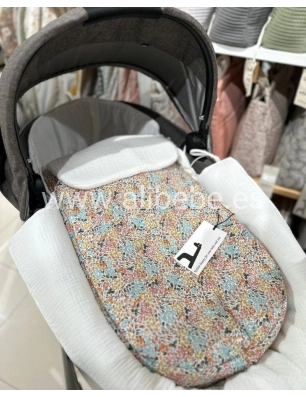 Saco Cuco Melissa Interior Bámbula Giraffa Bianca e Blu
