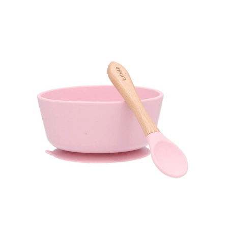 Bol de Silicona y Cuchara de Tutete Pink