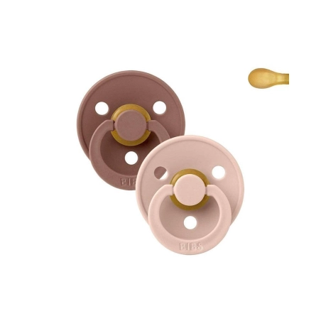 Pack de 2 Chupetes Colour de BIBS Blush Woodchuck