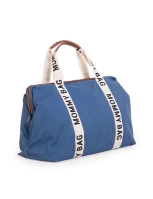Bolsa Mommy Bag Sinature Canvas de Childhome Indigo
