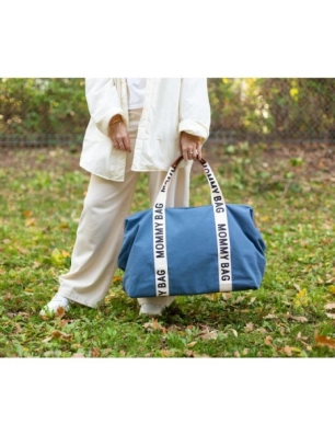 Bolsa Mommy Bag Sinature Canvas de Childhome Indigo