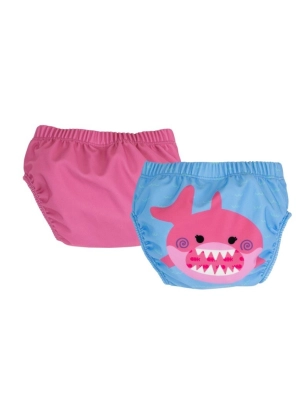 Pack 2 Bañadores Pañal Zoocchini Tiburón Rosa