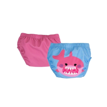 Pack 2 Bañadores Pañal Zoocchini Tiburón Rosa