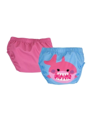 Pack 2 Bañadores Pañal Zoocchini Tiburón Rosa