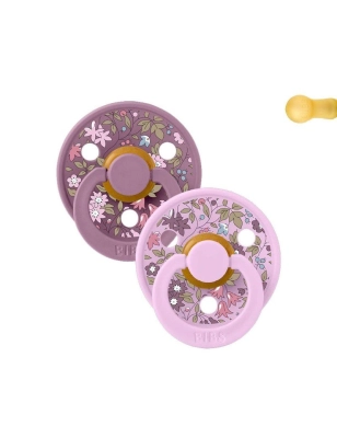 Pack Chupetes Caucho Round Liberty Bibs Chamomile Lawn Violet Sky