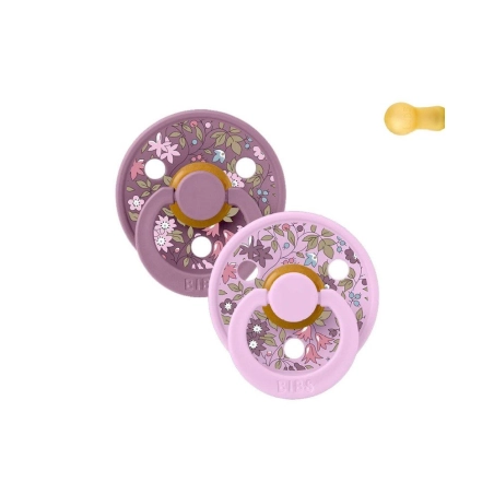 Pack Chupetes Caucho Round Liberty Bibs Chamomile Lawn Violet Sky