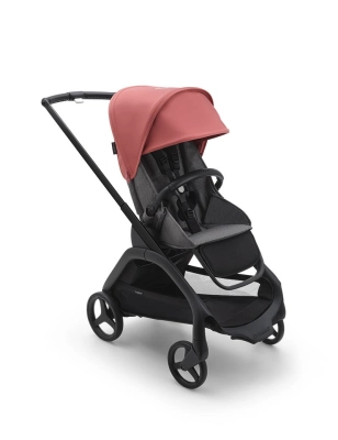 Silla Dragonfly de Bugaboo Base Negra Asiento Gris Melange Capota Sunrise Red