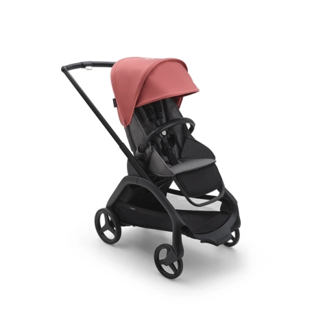 Silla Dragonfly de Bugaboo Base Negra Asiento Gris Melange Capota Sunrise Red