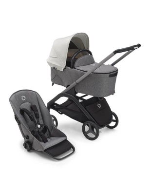 Cochecito 2 piezas Bugaboo Dragonfly Grafito / Gris Melange / Blanco Niebla