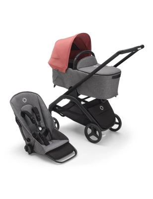 Cochecito 2 piezas Bugaboo Dragonfly Negro / Gris Melange / Rojo Amanecer