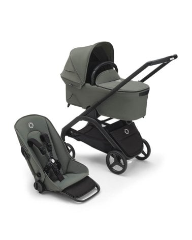 Cochecito 2 piezas Bugaboo Dragonfly Completo Negro / Verde Bosque - Verde Bosque