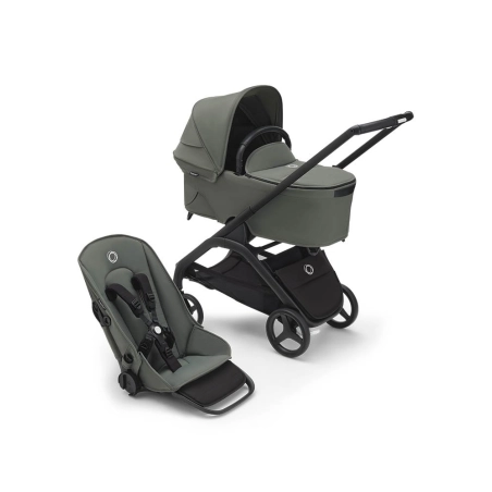 Cochecito 2 piezas Bugaboo Dragonfly Completo Negro / Verde Bosque - Verde Bosque