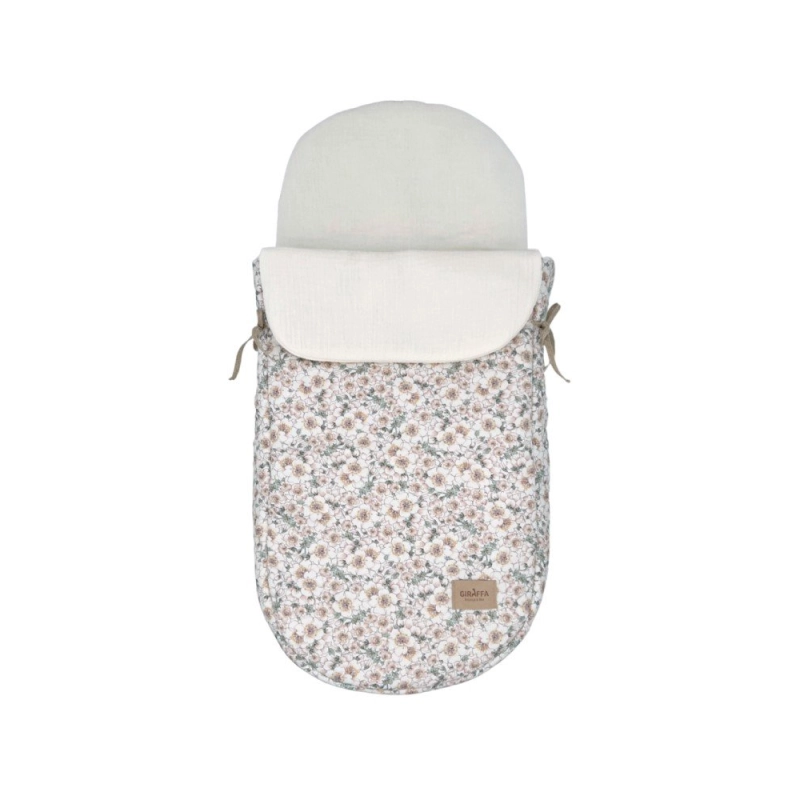 Saco Cuco Yoko Interior Bámbula Giraffa Bianca e Blu Saco Cuco Yoko Interior Bámbula Giraffa Bianca e Blu