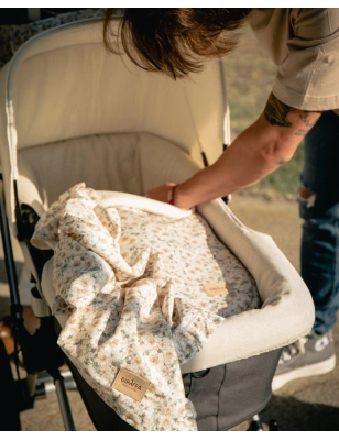 Saco Cuco Yoko Interior Bámbula Giraffa Bianca e Blu