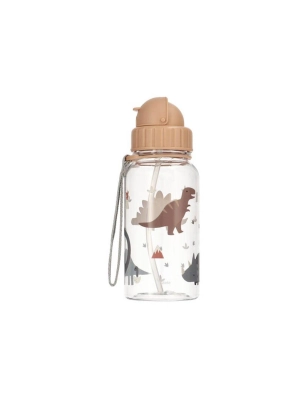 Botella de plástico con Pajita Dinos World de Tutete