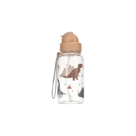 Botella de plástico con Pajita Dinos World de Tutete