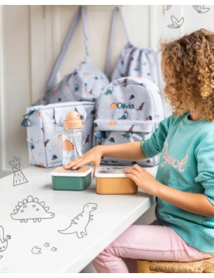 Botella de plástico con Pajita Dinos World de Tutete
