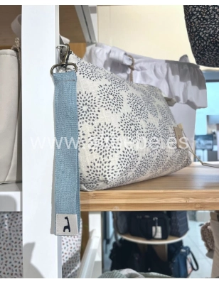 Asa de mano para neceser Giraffa Bianca e Blu Azul