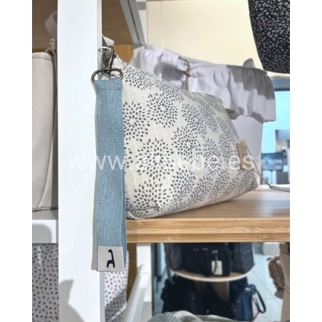 Asa de mano para neceser Giraffa Bianca e Blu Azul