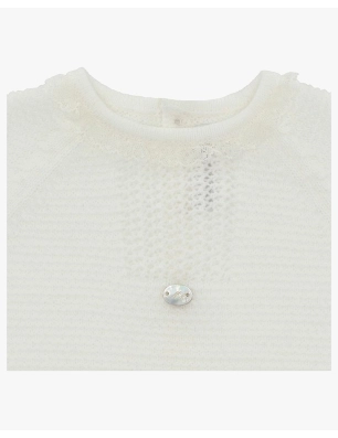 Pelele Punto Unisex Marfil De Martin Aranda