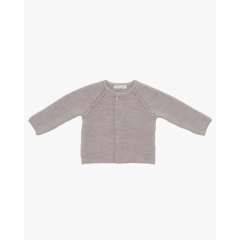 Cardigan Pto Unisex Taupe De Martin Aranda