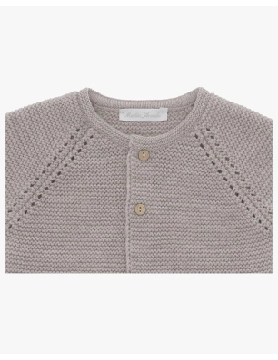 Cardigan Pto Unisex Taupe De Martin Aranda