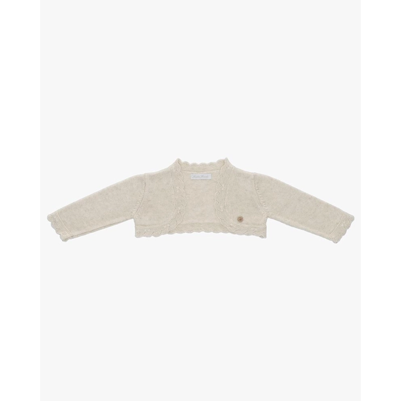 Cardigan Pto Bolero Marfil De Martin Aranda