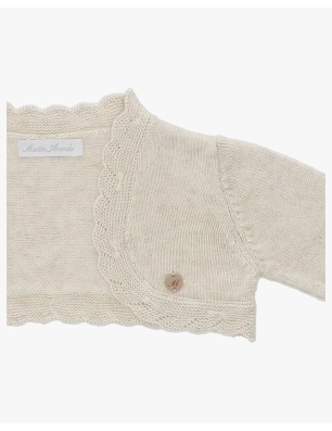 Cardigan Pto Bolero Marfil De Martin Aranda
