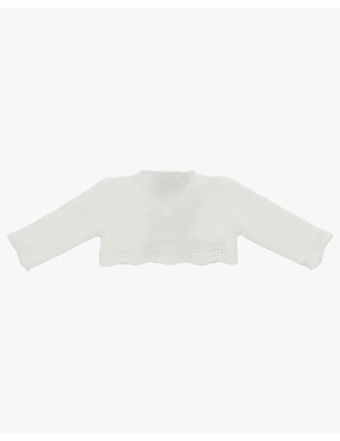 Cardigan Cuello Pico Corto Marfil De Martin Aranda