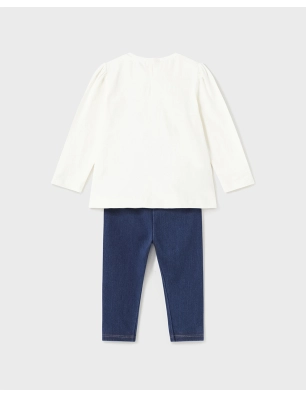 Conj. Leggings Knit Denim Mayoral