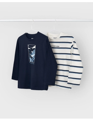 Set 2 Camisetas M/L Liso/Raya Mayoral